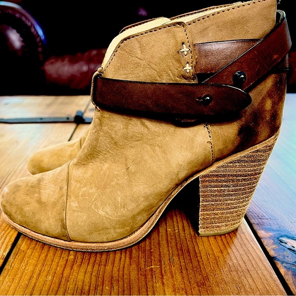 Rag & Bone HARROW Ankle Boots Size 7 
Cognac Luxe Suede Boho Chic Southwestern - Picture 5 of 9